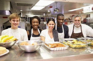 31067002 - portrait of kitchen staff in homeless shelter